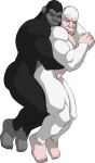  5_toes absurd_res alpha_channel anthro ape brother_(lore) brothers_(lore) cuddling duo feet gorilla haplorhine hi_res incest_(lore) male male/male mammal muscular nude primate sibling_(lore) sleeping sparksstars spooning toes twins_(lore) 