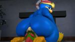  anal anthro avian big_butt bird blue_body blue_skin bodily_fluids bowser butt butt_sniffing duo face_in_ass facesitting hi_res inside king_dedede kirby_(series) koopa looking_away male male/male mario_bros mostly_nude mrrainbow nintendo oral overweight penguin plant rimming scalie sex sitting_on_another sniffing sweat thick_thighs 