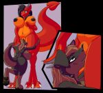  anthro big_breasts big_utt black_hair black_nipples breasts brown_hair canid canine canis cunnilingus dobermann domestic_dog dragon duo female female/female floppy_ears hair hi_res horn huge_breasts hybrid kobold larger_female mammal nipples oral pawpads pinscher red_body red_scales roz_(rosstherottie) scales scalie sex short_stack size_difference smaller_feamle smile spade_tail standing tail theobsidianvixen thick_tail vaginal 