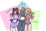  absurd_res female group hi_res horn humanoid not_furry queen_lillith5 standing tall_girl trio 