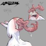  absurd_res ambiguous_gender antennae_(anatomy) anthro bodily_fluids eyeless forked_tongue hi_res ishmael_(core34) long_tongue mammal monster open_mouth saliva sharp_teeth solo teeth thecore34 tongue tongue_out white_body white_skin 