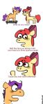  angry apple_bloom_(mlp) cartoon_network dialogue duo earth_pony english_text equid equine fallout_furret feathered_wings feathers female feral friendship_is_magic hair hasbro hi_res horse mammal my_little_pony pegasus pony purple_hair red_hair scootaloo_(mlp) skateboard text the_amazing_world_of_gumball wings 