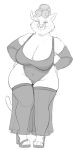  2023 alternate_costume anthro arms_bent armwear aunt_polly bedroom_eyes big_breasts biped breasts cheek_tuft cleavage cleavage_overflow closed_smile clothed clothed_anthro clothed_female clothing curled_hair curved_eyebrows curvy_figure dbaru detached_sleeves digital_drawing_(artwork) digital_media_(artwork) digitigrade domestic_cat eyebrows eyelashes eyeshadow eyewear facial_tuft feet felid feline felis female fingers footwear frilly frilly_clothing front_view full-length_portrait fur fur_tuft glasses hair hair_bun hands_on_hips hands_on_own_hips hi_res high_heels huge_breasts iris legwear leotard long_whiskers looking_at_viewer makeup mammal mature_anthro mature_female monochrome mouth_closed narrowed_eyes no_pupils pince-nez pinup platform_footwear platform_heels portrait pose prick_ears seductive short_hair smile smiling_at_viewer snout solo standing tail thick_arms thick_neck thick_thighs thin_eyebrows toes tom_sawyer_(2000_film) translucent translucent_clothing translucent_legwear tuft voluptuous whiskers wide_hips 