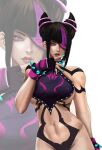  black_hair hair_bun han_juri highres kittymiya purple_eyes street_fighter street_fighter_6 street_fighter_v 