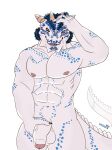  argonian balls bethesda_softworks claws feather_hair feathers foreskin genitals hi_res horn humanoid kaal_(secretkaal) male nipples nude penis pseudo_hair reptile scalie solo tail the_elder_scrolls wo1ger 