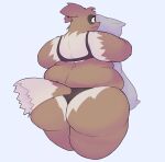  anthro bee-unit big_butt black_bra black_clothing black_panties black_underwear bra brown_body brown_eyes brown_fur butt clothing eyebrows eyelashes female frilly frilly_clothing frilly_panties frilly_underwear fur generation_3_pokemon hi_res love_handles nervous nintendo obese obese_anthro obese_female overweight overweight_anthro overweight_female panties pillow pillow_hug pokemon pokemon_(species) rear_view simple_background solo tail underwear white_background zigzagoon 