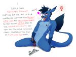  anthro balls banding barbel_(anatomy) blue_body blue_fur bodily_fluids castration cock_and_ball_torture countershade_fur countershade_torso countershading cum cumshot dragon eastern_dragon ejaculation english_text erection flesh_whiskers fur genital_fluids genital_mutilation genital_torture genitals glans hi_res homophobic_slur horn humanoid_genitalia humanoid_penis male masturbation mutilation open_mouth penile penile_masturbation penis poppin solo tail tail_tuft text tongue tongue_out tuft zan_(poppin) 