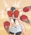  animal_humanoid anthro boxing boxing_attire boxing_gloves chamma_retsuden clothing defending duo fan_character female fighting_ring handwear hi_res humanoid mammal mammal_humanoid masteroflasagna mustelid mustelid_humanoid otter otter_humanoid punch sport 
