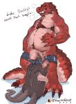  anthro ball_sniffing ball_worship balls big_balls chest_tuft claws collar dialogue dragon duo genitals gril hand_on_hip hi_res kneeling leash leashed_collar male male/male mammal murid murine musclegut nude overweight overweight_anthro overweight_male rat red_body red_scales redishdragie rodent scales scalie simple_background skaven sniffing standing tail thick_tail toe_claws tuft warhammer_(franchise) wingless_dragon zartersus 