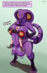  absurd_res arbok balls between_breasts big_balls big_breasts big_penis breast_squish breasts coiling dominant dominant_intersex duo english_text erection generation_1_pokemon genitals hi_res hilda_(pokemon) huge_balls huge_breasts huge_penis huge_thighs human humanoid intersex mammal markings nintendo onomatopoeia penis pokemon pokemon_(species) purple_body reptile scalie size_difference size_play snake snake_hood sound_effects squish text thick_thighs tohilewd trainer yellow_eyes 