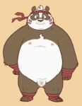  2023 anthro band-aid bandage bear belly black_body black_nose censored crave_saga garouzuki giant_panda hi_res kemono male mammal nipples overweight overweight_male shaoren_(crave_saga) simple_background solo 