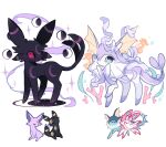  animal_focus bad_id bad_twitter_id charamells coral crescent_moon espeon fins full_moon fusion highres horsea moon moon_phases no_humans pokemon pokemon_(creature) simple_background sparkle star_(sky) sylveon umbreon vaporeon white_background 