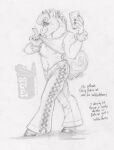  2023 anthro anthrofied bell_bottoms bellbottoms body_hair bottomwear cellphone clothed clothing clothing_lift curled_mane curled_tail curly_fur english_text eyelashes federalchemical1728 fluffy_chest fluffy_pony fluffy_pony_(species) full-length_portrait girly graphite_(artwork) greyscale handwritten_text happy_trail holding_cellphone holding_object holding_phone holding_smartphone hooves humanoid_hands male mammal markings monochrome narrowed_eyes pants pencil_(artwork) phone portrait pose seductive shirt shirt_lift simple_background sketch smartphone smile solo spots spotted_markings standing tail taking_selfie tank_top text topwear traditional_media_(artwork) unguligrade watermark white_background 