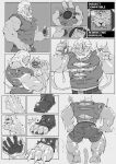 anthro bandai_namco claws clothed clothing comic digimon digimon_(species) english_text esganoth hi_res human leomon male mammal mid_transformation muscular muscular_male solo species_transformation text torn_clothing transformation transformation_sequence 