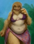  absurd_res belly bikini clothing female hare hi_res lagomorph leporid mammal overweight rayoutofspace swimwear 