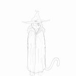  animated anthro big_breasts breasts chubby_female clothing cute_expression dreamy_pride felid feline female gunwitch_(dreamy_pride) hat headgear headwear hi_res lingerie magic_user mammal monochrome robe robe_lift slightly_chubby solo thick_thighs underwear wide_hips wind witch witch_hat 