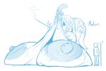  anthro ball_python big_breasts breasts duo female hi_res huge_breasts hyper hyper_breasts hyper_lips larger_female lips madame_(mrmadhead) male mrmadhead python python_(genus) reptile scalie simple_background size_difference sketch smaller_male snake thick_lips white_background wig wrinkled_skin 