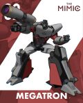  arm_cannon character_name clenched_hands decepticon english_commentary highres kamitoge_supino looking_at_viewer mecha megatron red_eyes redesign robot solo transformers weapon zoom_layer 