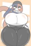  absurd_res anthro big_breasts blush bottomwear breasts calico_cat cleavage cleavage_overflow clothed clothing domestic_cat epic_games felid feline felis female fish_hook_piercing fortnite half-closed_eyes hi_res hoodie huge_breasts huge_hips huge_thighs mammal meow_skulls_(fortnite) multicolored_body narrowed_eyes pants smile solo thick_thighs thigh_gap topwear wide_hips yellow_eyes zaclyn 