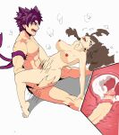  brown_hair camp_buddy cervical_penetration cervix crist1827 cum cum_in_pussy hetero motion_lines muscular muscular_male purple_bandana purple_eyes purple_hair tagme tongue tongue_out vaginal yukimura_yoichi 