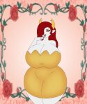  ara_ara big_breasts breasts clothed clothing curvaceous curvy_figure disney dress fangs female foxtide888 grey_body hair hekapoo horn huge_breasts humanoid looking_at_viewer open_mouth red_hair solo star_vs._the_forces_of_evil teeth thick_thighs voluptuous wide_hips 