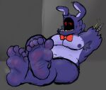  1_arm 2023 5_toes animatronic anthro areola armpit_hair bodily_fluids body_hair bow_tie digital_media_(artwork) feet five_nights_at_freddy&#039;s five_nights_at_freddy&#039;s_2 foot_fetish foot_focus fur hi_res humanoid_feet lagomorph leporid machine male mammal musk navel nipples plantigrade purple_body purple_fur rabbit robot scottgames soles solo sscheese sweat sweaty_feet teeth toes withered_bonnie_(fnaf) 