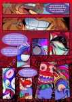  anthro blood blood_in_mouth bodily_fluids comic dialogue duo fan_character fish hard_vore hi_res male marine nickelodeon pancaketiffy psychedelic robert_(pancaketiffy) sea_sponge shark sharp_teeth smile spanish_text speech_bubble spongebob_squarepants teeth text toony translation_check translation_request vore 