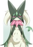  anthro blush breasts female generation_9_pokemon hi_res meowscarada nintendo pokemon pokemon_(species) red_eyes solo 