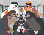  anthro baloo bear black_bear brown_bear brown_body brown_fur clothed clothing digital_media_(artwork) disney etalus extracurricular_activities fur furniture grizzly_bear group hair harold_grifter hi_res hybrid kemo_coliseum kosukerw krousser league_of_legends living_room lovers_of_aether male male/male mammal meme moon_bear musclegut muscular muscular_male nipples overweight polar_bear riot_games rivals_of_aether simple_background sloth_bear smile smirk sofa talespin tharsix the_jungle_book ursine volibear white_body white_fur 