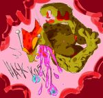 anthro bodily_fluids breasts elemental_creature female flora_fauna food food_creature fruit guncht living_fruit nipples plant reptile scalie solo vomit 