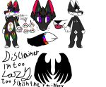  absurd_res anixerus_(probablynotani) anthro canid canine fan_character fur hi_res horn male mammal multicolored_body multicolored_fur purple_eyes rainbow_body rainbow_fur scar solo wings 