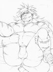  anthro belly blep briefs clothing felid hi_res legs_up lifewonders line_art linorange0212 macan_(tas) male mammal muscular muscular_anthro muscular_male nipples pantherine pecs solo spread_legs spreading tiger tokyo_afterschool_summoners tongue tongue_out underwear 