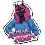  alpha_channel anthro arthropod badge changeling clothing cloud_prism equid equine friendship_is_magic hair hasbro hi_res hoodie horn invalid_background looking_at_viewer male mammal my_little_pony pink_eyes pink_hair prismanoodle_(artist) shirt simple_background smile solo text topwear transparent_background 