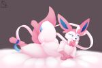  absurd_res anthro eeveelution female feral generation_6_pokemon hi_res interspecies knowdwagon nintendo pokemon pokemon_(species) pokephilia solo solo_focus sylveon 