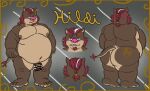  anthro belly big_butt butt chubby_anthro chubby_male clothing digital_media_(artwork) genitals hair hi_res hildi male mammal moobs nipples nude overweight overweight_anthro overweight_male penis piercing red_panda_mirr reference_image smile solo suid suina sus_(pig) wild_boar 