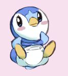  ambiguous_gender blue_body diaper feral generation_4_pokemon labbit1337 nintendo piplup pokemon pokemon_(species) solo 