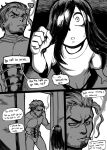  clothed clothing comic english_text female gretal_(modeseven) hanz_(modeseven) hi_res human humanoid male mammal modeseven not_furry text 