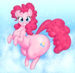  absurd_res big_butt butt daredemon7000 equid equine eyelashes female feral friendship_is_magic hair hasbro hi_res looking_at_viewer mammal my_little_pony pink_hair pinkie_pie_(mlp) smile thick_thighs 