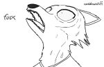  2020 3rd-party_edit ambiguous_gender aureldrawsstuff beastars black_and_white black_nose bodily_fluids canid canine canis cheek_tuft clothing crewneck ears_back english_text facial_tuft frown headshot_portrait legoshi_(beastars) looking_up male male_(lore) mammal monochrome open_frown open_mouth pivoted_ears portrait profanity pupils reaction_image sharp_teeth shirt signature simple_background small_pupils solo sweat sweatdrop t-shirt teeth text third-party_edit tongue topwear tuft white_background white_clothing white_eyes white_shirt white_t-shirt white_tongue white_topwear wolf 