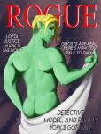  ambiguous_gender back_muscles butt cover drawfee_(copyright) drawtectives english_text gyorik_rogdul hair humanoid humanoid_pointy_ears magazine_cover muscular muscular_humanoid orc solo text underbite wesselmontfoort 