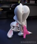  anthro butt clothing disney female genitals hi_res judy_hopps lagomorph leporid mammal nude pussy rabbit s1nnerfox smile solo tongue tongue_out underwear zootopia 