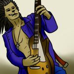  anthro confusedraven felid guitar lion male mammal musical_instrument musician pantherine plucked_string_instrument solo string_instrument 