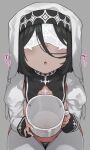  absurdres blush bucket hansube1925 highres non-web_source nun petite revealing_clothes reverse_outfit thong 