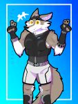  absurd_res anthro biceps brown_body brown_fur canid canine canis ear_piercing epic_games fortnite fur hi_res male mammal muscular muscular_anthro muscular_male pericings piercing solo takeshi_fluffy wendell_(fortnite) wolf 