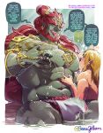 &lt;3 2023 abs anthro balls blush bo-gilliam bodily_fluids body_hair chest_hair clothed clothing dark_body dark_skin dialogue duo ear_piercing english_text erect_nipples facial_hair fangs ganondorf genital_fluids genitals gerudo green_body hair hairy hi_res humanoid humanoid_pointy_ears hylian jewelry lactating light_body light_skin link male male/male male_lactation muscular muscular_anthro muscular_male navel necklace nintendo nipple_fetish nipple_play nipple_suck nipples not_furry nude pecs penis piercing pubes red_hair signature smile speech_bubble sucking sweat teeth text the_legend_of_zelda tongue translucent translucent_penis underwear water 