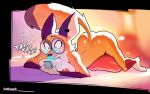  anthro areola breasts canid canine catcouch cellphone countershade_face countershade_fur countershading eyewear eyewear_only female fox fur glasses glasses_only holding_cellphone holding_object holding_phone holding_smartphone mammal nipples nude orange_body orange_fur phone rey_(barkyeet) smartphone solo tail wearing_glasses 
