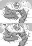  &lt;3 anthro bear bed bedding biceps blanket cuddling duo furniture human japanese_text kimun_kamui_(tas) lifewonders male male/male mammal musclegut pecs protagonist_(tas) sleeping suzuapi2 text tokyo_afterschool_summoners twink_protagonist_(tas) wen_kamui_(tas) 