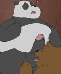  &lt;3 absurd_res anthro ball_lick balls bear belly big_belly brown_bear camp14 cartoon_network chubby_anthro chubby_male duo eyes_closed genitals giant_panda grizzly_(wbb) grizzly_bear hi_res licking love_handles male male/male mammal moobs oral panda_(wbb) sex tongue tongue_out ursine we_bare_bears 