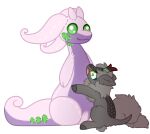  ambiguous_gender anthro asian_mythology chinese_mythology duo east_asian_mythology feral generation_6_pokemon goodra goodra_(pooky) hi_res holding_object holding_plushie kirin michini mythology nintendo plushie pokemon pokemon_(species) 