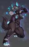  &lt;3 2023 anthro areola belt big_breasts black_body black_fur blue_areola blue_hair blue_nipples breasts canid canine canis emanata epic_games eternity-zinogre eye_scar eyebrows eyelashes facial_scar female fortnite fur fur_trim_(clothing) genitals gesture glistening glistening_breasts hair hi_res looking_at_viewer mammal navel nipples one_eye_closed pack_leader_highwire pussy scar solo tongue tongue_out v_sign wink wolf 